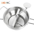 Stainless steel kitchen grater with 3 grinding plates